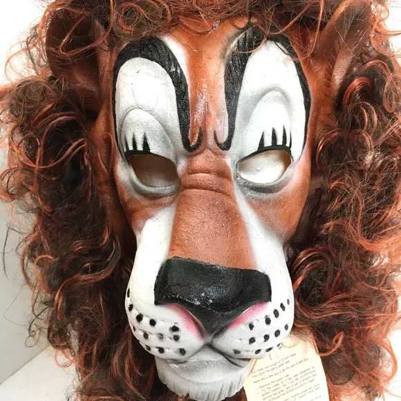 VTG Cesar Lion Head Rubber Latex Halloween Mask